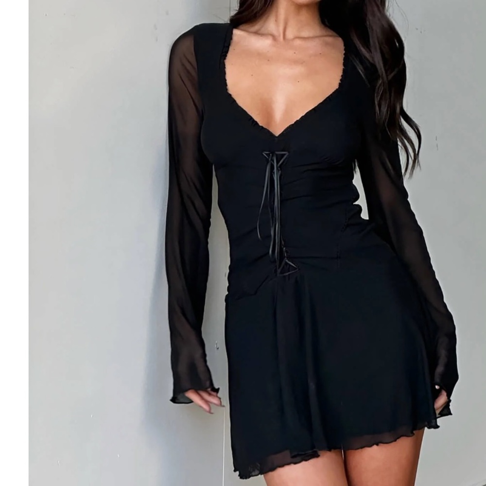 Tiger mist Althea black dress size xxs